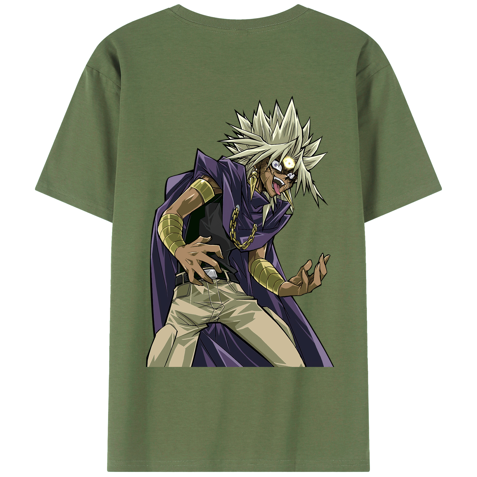 （画像用） 遊☆戯☆王 Yu-Gi-Oh! 綿100％ メンズ半袖Tシャツ（バックプリント） 通気性